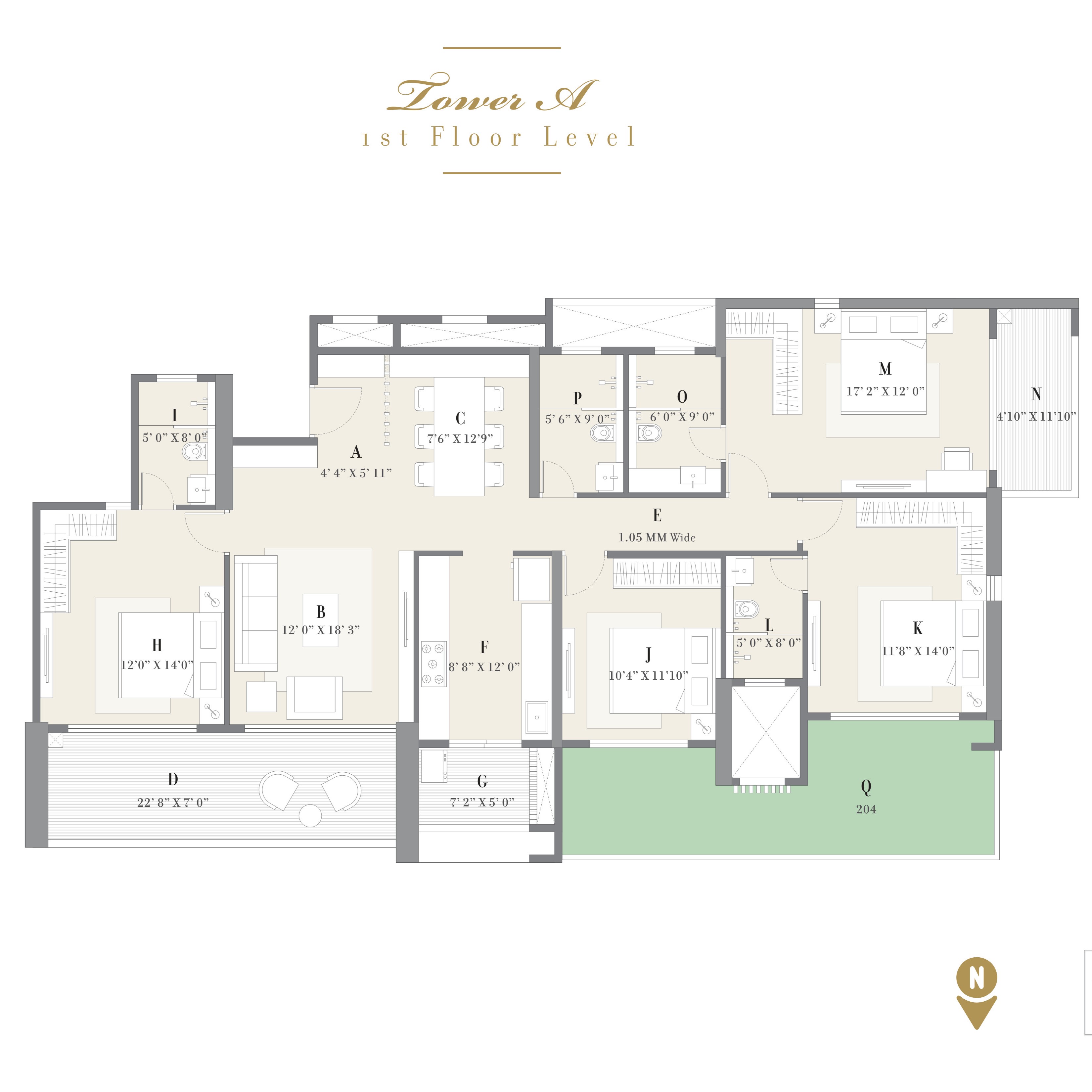 24K Altura 4 BHK floor plan